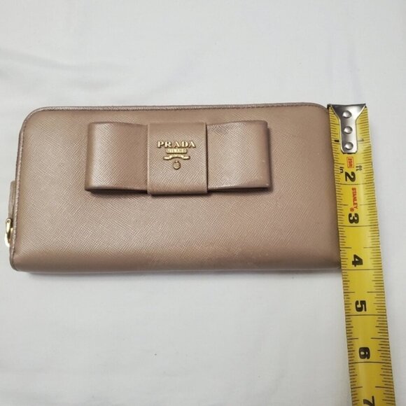 PRADA NUDE BOW ZIPPY Wallet cardholder - Picture 16 of 16